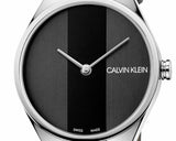 Calvin Klein Rebel Black Grey Dial Black Leather Strap Watch for Women - K8P231C1 Buy Now By Calvin Klein