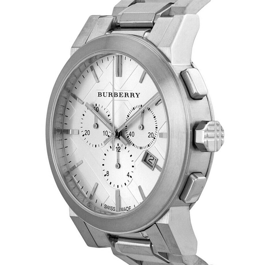 Burberry The City White Dial Silver Steel Strap Watch for Men - BU9750 Buy Now By Burberry