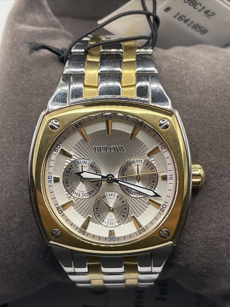 Bulova Classic Multi Function Silver Dial Two Tone Steel Strap Watch for Men - 98C142 Buy Now By Bulova