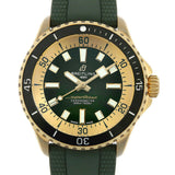 Breitling Superocean Automatic 42 Green Dial Green Rubber Strap Watch for Men - N17375201L1S1 Buy Now By Breitling
