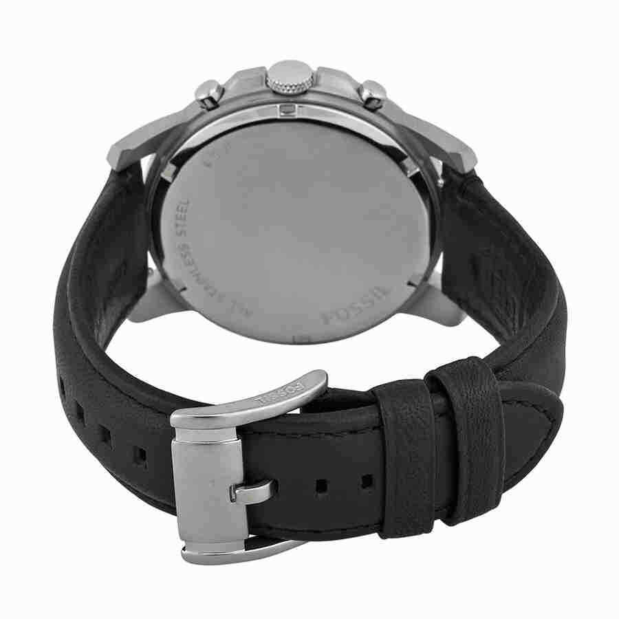 Fossil Grant Chronograph Black Dial Black Leather Strap Watch for Men - FS4812 Buy Now By Fossil