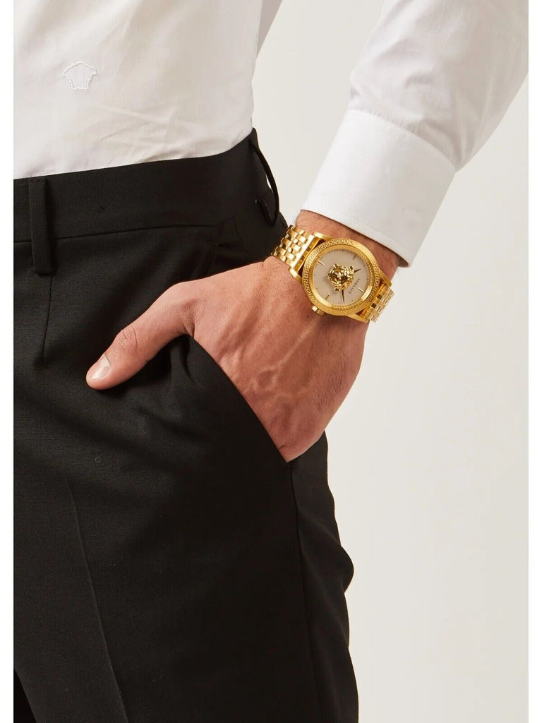 Versace Palazzo Empire White Dial Gold Steel Strap Watch for Men - VERD00318 Buy Now By Versace