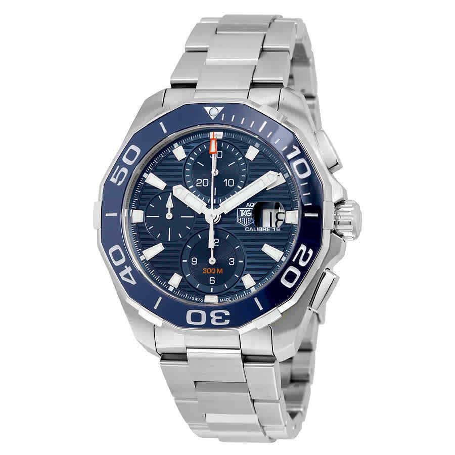 Tag Heuer Aquaracer Calibre 16 43mm Blue Dial Silver Steel Strap Watch for Men - CAY211B.BA0927 Buy Now By Tag Heuer
