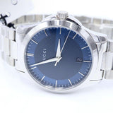 Gucci G Timeless Blue Dial Silver Steel Strap Watch For Men - YA126440 Buy Now By Gucci