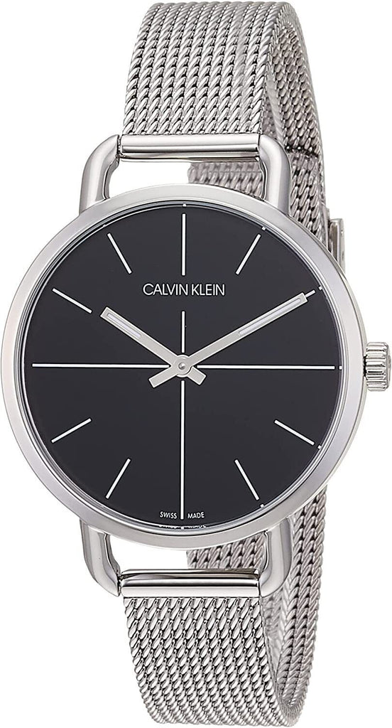 Calvin Klein Even Black Dial Silver Mesh Bracelet Watch for Women - K7B23121 Buy Now By Calvin Klein