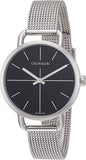 Calvin Klein Even Black Dial Silver Mesh Bracelet Watch for Women - K7B23121 Buy Now By Calvin Klein