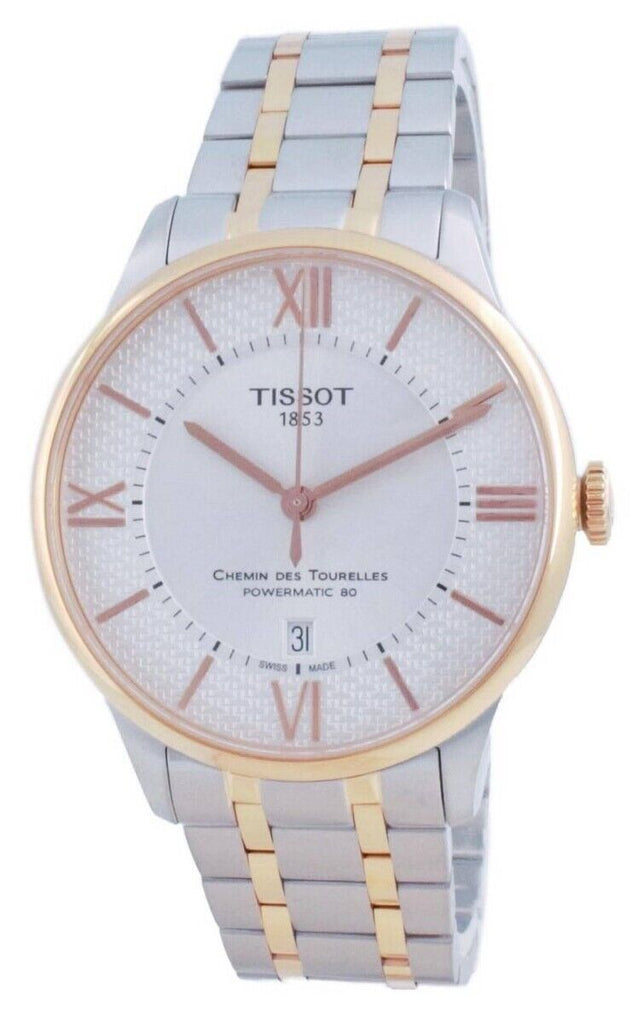 Tissot Chemin des Tourelles Powermatic 80 Helvetic Pride Silver Dial Two Tone Steel Strap Watch for Men - T099.407.22.038.01 Buy Now By Tissot