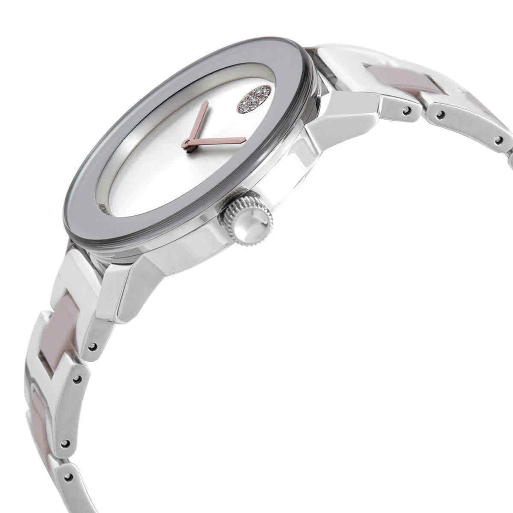 Movado Bold Silver Dial Two Tone Steel Strap Watch for Women - 3600702 Buy Now By Movado