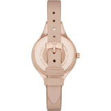 Emporio Armani Chiara Quartz Crystals White Dial Rose Gold Leather Strap Watch For Women - AR7437 Buy Now By Emporio Armani
