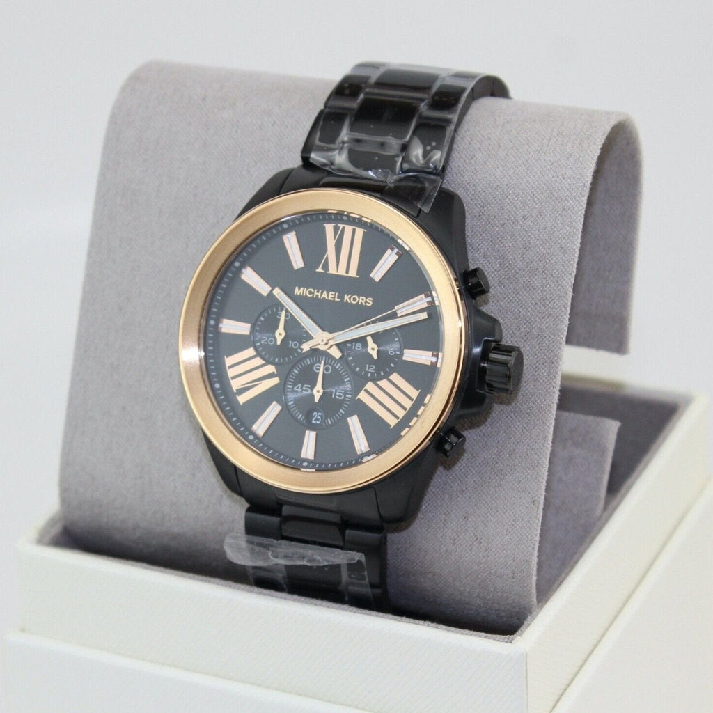 Michael Kors Wren Chronograph Black Dial Black Steel Strap Watch For Men - MK8933 Buy Now By Michael Kors