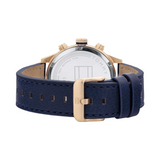Tommy Hilfiger Henry Chronograph Quartz Blue Dial Blue Leather Strap Watch For Men - 1710475 Buy Now By Tommy Hilfiger