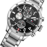 Tommy Hilfiger Cool Sport Multifunction Black Dial Silver Steel Strap Watch for Men - 1791141 Buy Now By Tommy Hilfiger