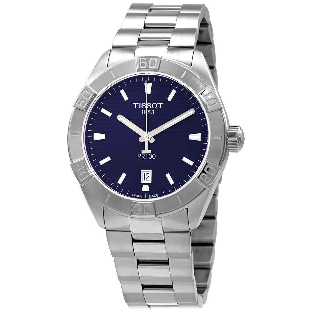 Tissot PR 100 Sport Blue Dial Silver Steel Strap Watch For Men - T101.610.11.041.00 Buy Now By Tissot