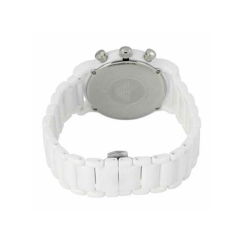 Emporio Armani Luigi Chronograph Ceramic White Dial White Ceramic Strap Watch For Men - AR1499 Buy Now By Emporio Armani