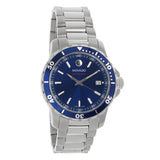 Movado Series 800 Blue Dial Silver Steel Strap Watch For Men - 2600137 Buy Now By Movado