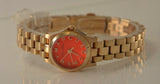 Marc Jacobs Henry Dinky Red Dial Gold Steel Strap Watch for Women - MBM3202 Buy Now By Marc Jacobs