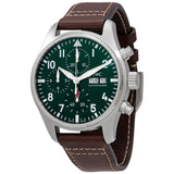 IWC Pilot's Watch Chronograph Edition Racing Green 43mm Green Dial Brown Leather Strap Watch for Men - IW377726 Buy Now By IWC