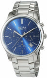 Hugo Boss Commander Blue Dial Silver Steel Strap Watch for Men - 1513434 Buy Now By Hugo Boss