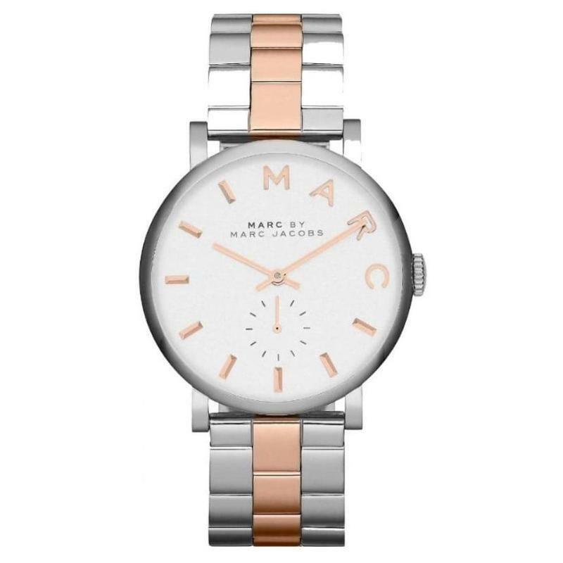 Marc Jacobs Baker White Dial Two Tone Steel Strap Watch for Women - MBM3312 Buy Now By Marc Jacobs