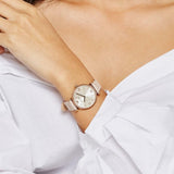 Emporio Armani Analog Grey Dial Pink Leather Strap Watch For Women - AR11126 Buy Now By Emporio Armani