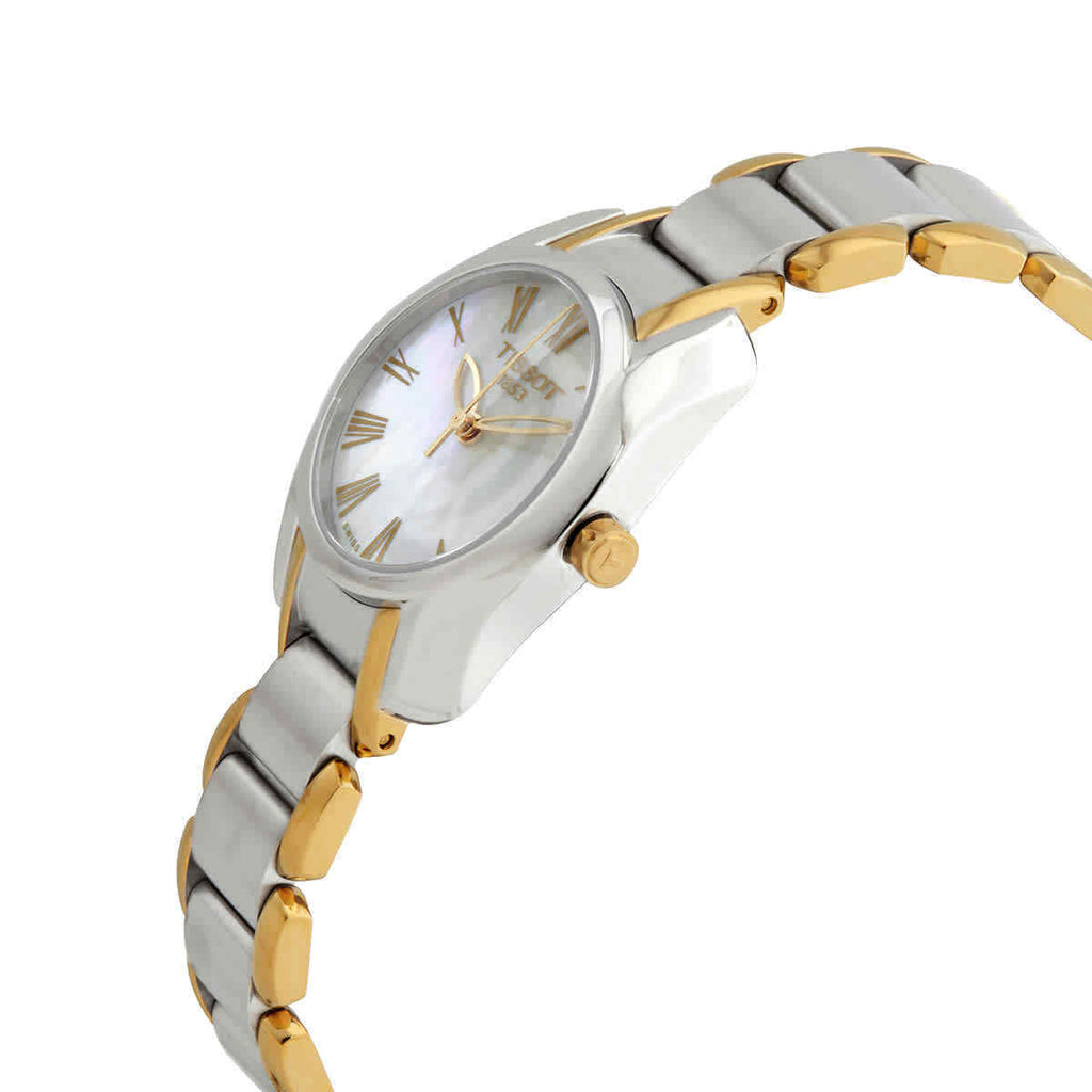 Tissot T Wave Mother of Pearl Dial Two Tone Steel Strap Watch for Women - T023.210.22.117.00 Buy Now By Tissot