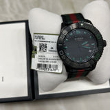 Gucci G Timeless Sport Black Dial Two Tone NATO Strap Watch For Men - YA126229 Buy Now By Gucci