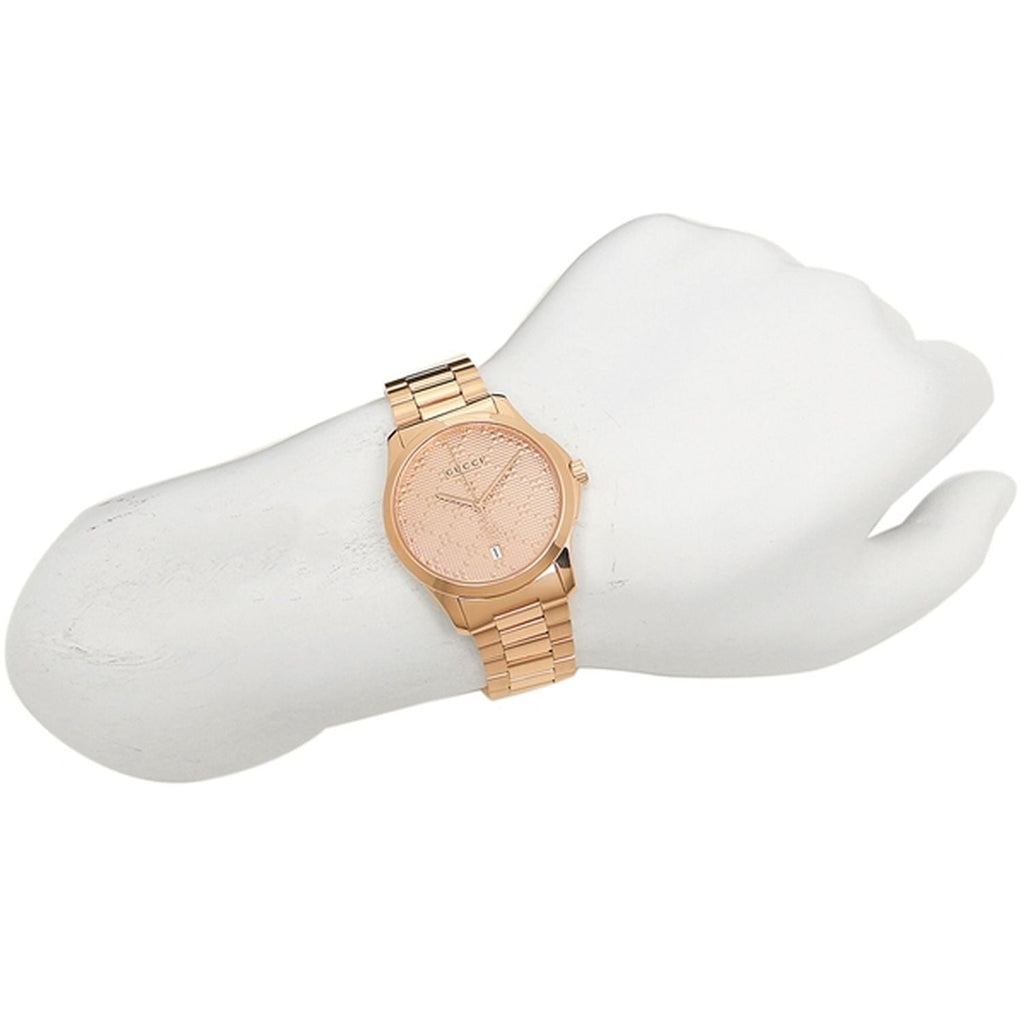 Gucci G Timeless Quartz Gold Dial Gold Steel Strap Watch For Women - YA126482 Buy Now By Gucci
