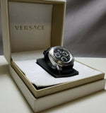 Versace Dylos Analog Black Dial Black Leather Strap Watch for Men - VQC010015 Buy Now By Versace