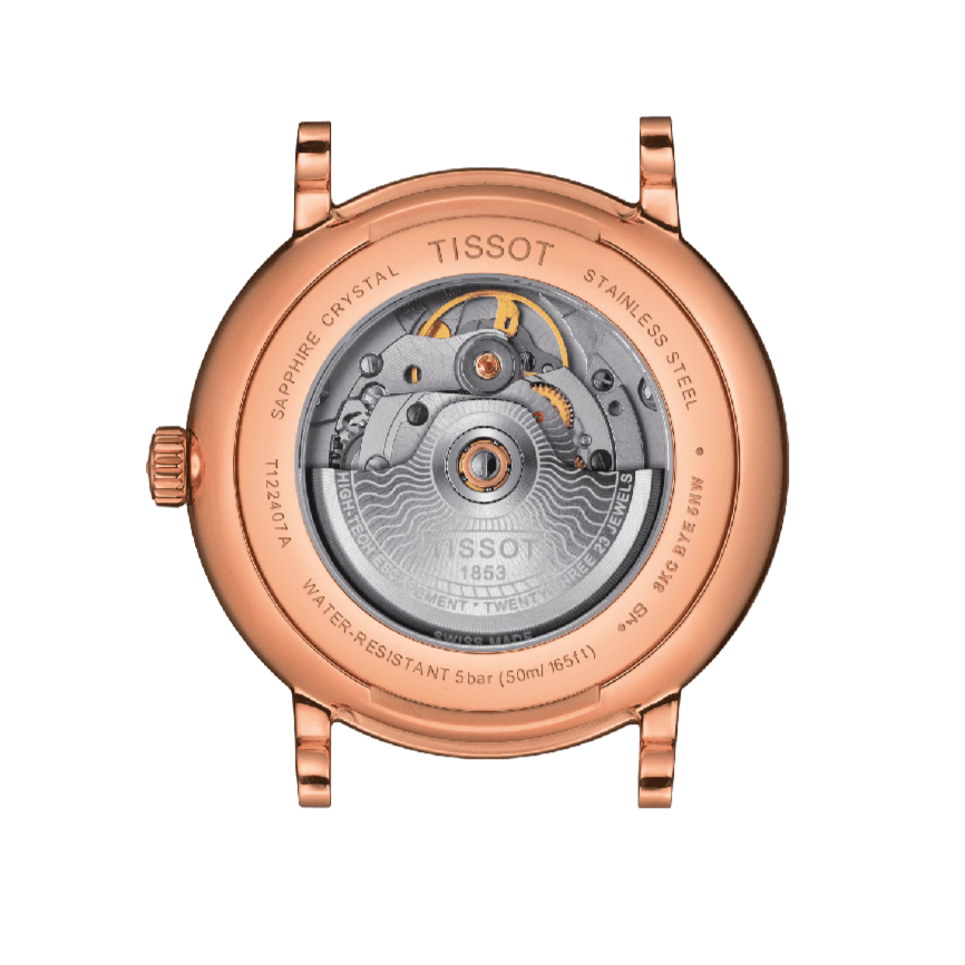 Tissot Carson Premium Powermatic 80 White Dial Brown Leather Strap Watch For Men - T122.407.36.031.00 Buy Now By Tissot