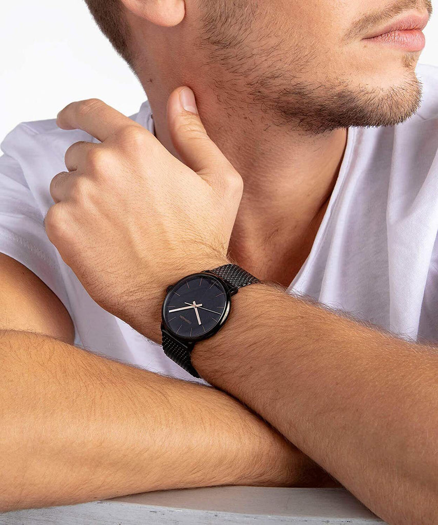 Calvin Klein High Noon Quartz Black Dial Black Mesh Bracelet Watch for Men - K8M21421 Buy Now By Calvin Klein