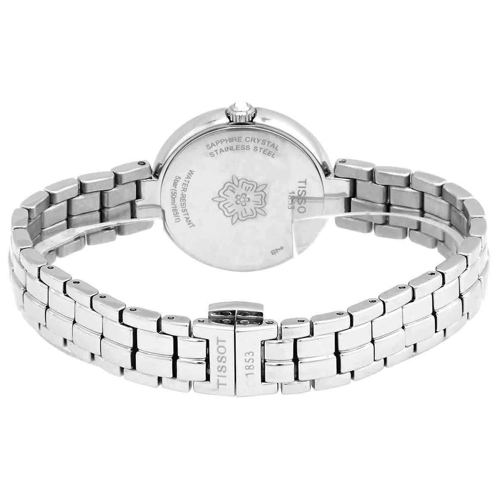 Tissot T Lady Flamingo Diamonds White Dial Silver Steel Strap Watch For Women - T094.210.11.116.01 Buy Now By Tissot