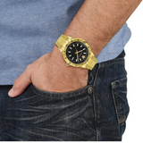 Versace Hellenyium Quartz Black Dial Gold Steel Strap Watch For Men - VE3A00820 Buy Now By Versace