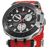 Tissot T Race Chronograph Black Dial Red Silicone Strap Watch For Men - T115.417.27.051.00 Buy Now By Tissot