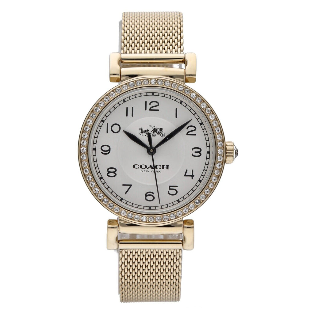 Coach Madison White Dial Gold Mesh Bracelet Watch for Women - 14502652 Buy Now By Coach
