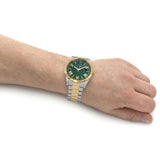 Guess Connoisseur Green Dial Two Tone Steel Strap Watch for Men - GW0265G8 Buy Now By Guess