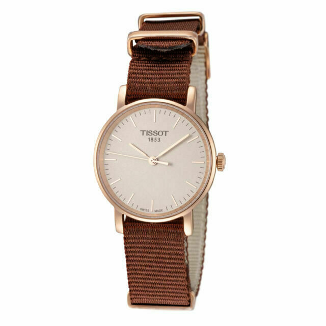 Tissot Everytime Desire White Dial Maroon NATO Strap Watch for Women - T109.210.37.031.00 Buy Now By Tissot