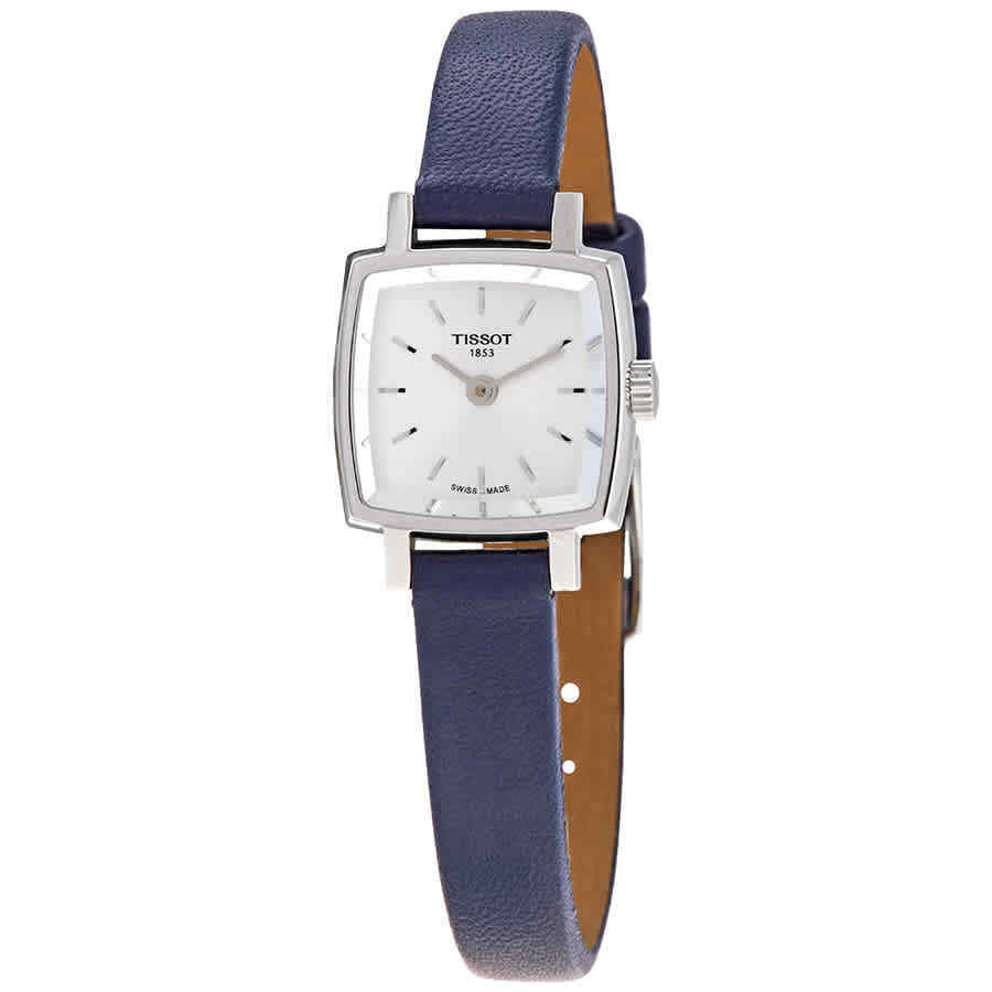 Tissot Lovely Square Silver Dial Blue Leather Strap Watch For Women - T058.109.16.031.00 Buy Now By Tissot
