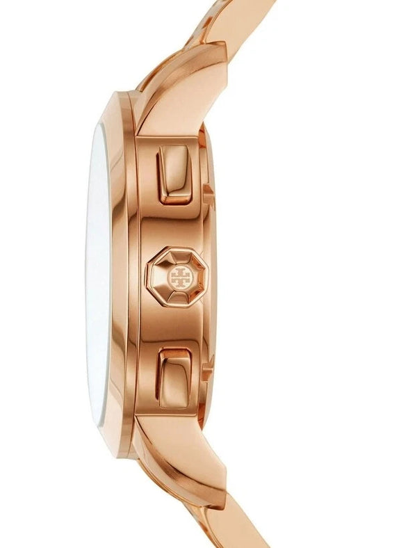 Tory Burch Classic Chronograph White Dial Rose Gold Steel Strap Watch for Women - TBW1033 Buy Now By Tory Burch