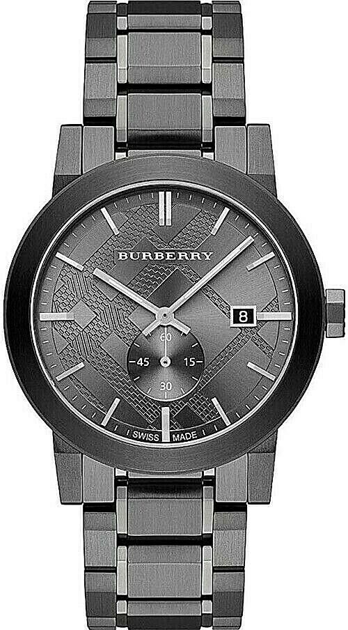 Burberry The City Black Dial Black Steel Strap Watch for Men - BU9902 Buy Now By Burberry