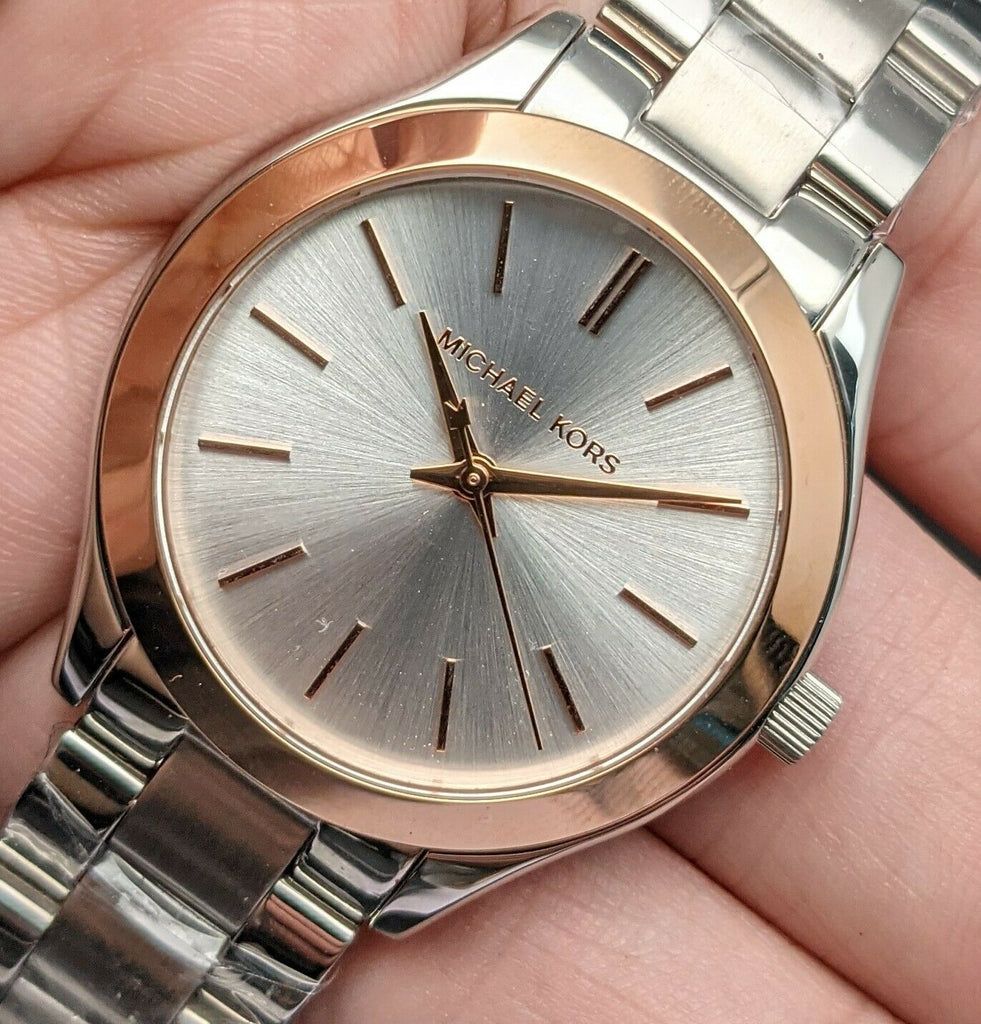 Michael Kors Mini Slim Runway Silver Dial Silver Steel Strap Watch for Women - MK3514 Buy Now By Michael Kors