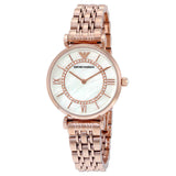 Emporio Armani Gianni T Bar Mother of Pearl Rose Gold Stainless Steel Strap Watch For Women - AR1909 Buy Now By Emporio Armani