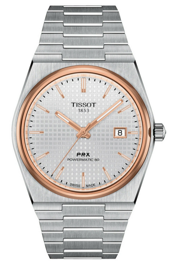 Tissot PRX Powermatic 80 Silver Dial Silver Steel Strap Watch For Men - T1374072203100 Buy Now By Tissot