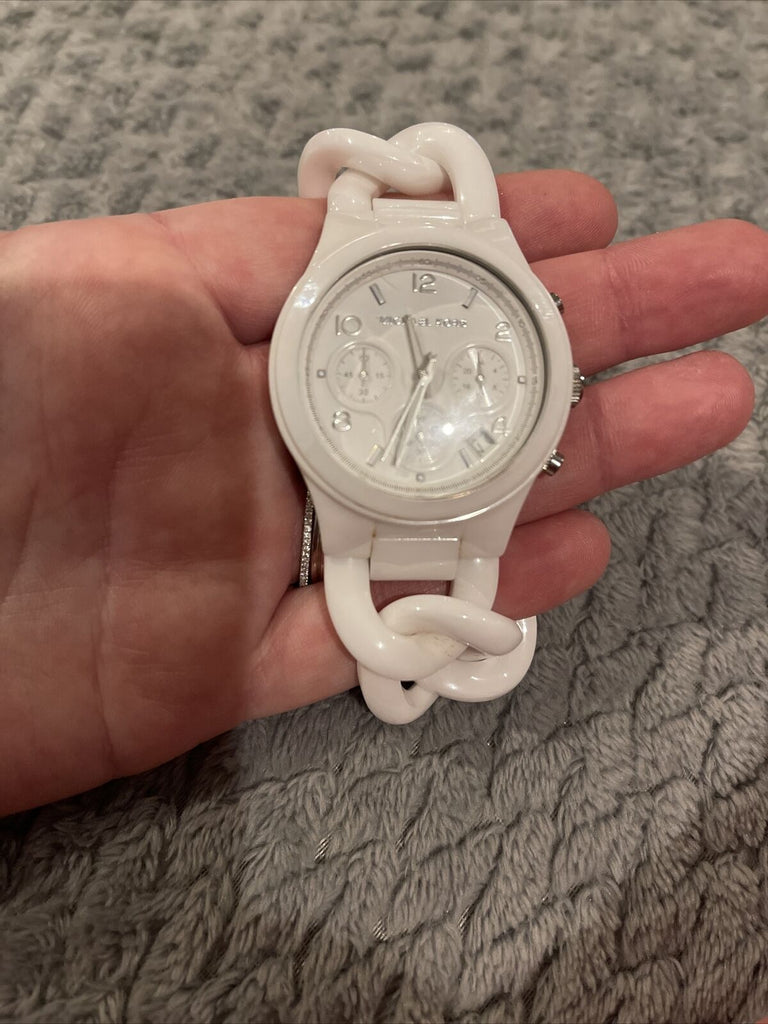 Michael Kors Ceramic White Dial White Steel Strap Watch for Women - MK5387 Buy Now By Michael Kors