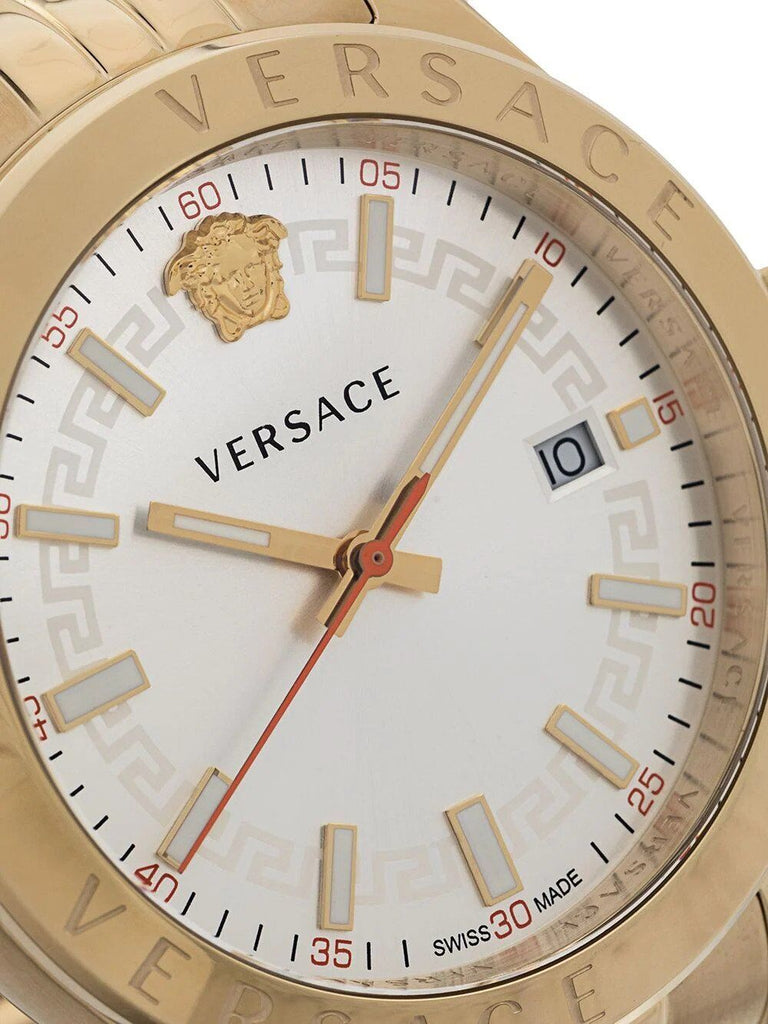 Versace Hellenyium Analog White Dial Gold Steel Strap Watch for Men - VEVK00720 Buy Now By Versace