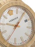 Versace Hellenyium Analog White Dial Gold Steel Strap Watch for Men - VEVK00720 Buy Now By Versace