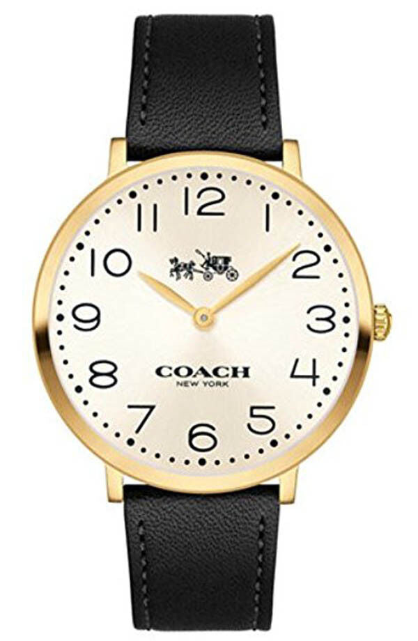 Coach Slim Easton White Dial Black Leather Strap Watch for Women - 14502683 Buy Now By Coach