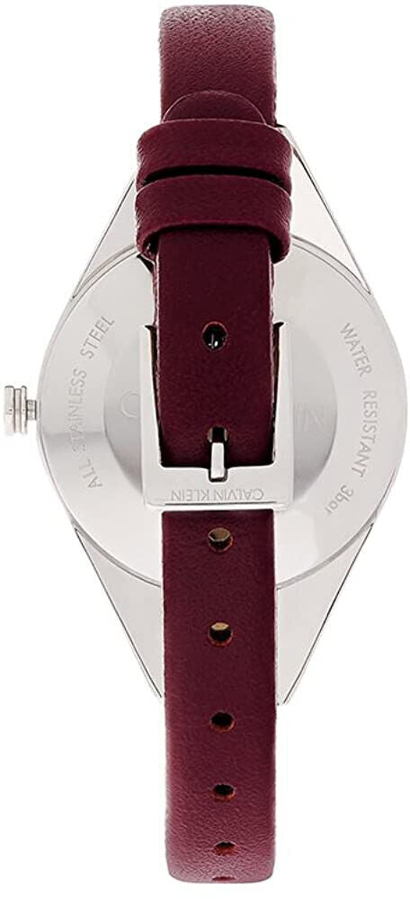 Calvin Klein Rebel Blue Maroon Dial Maroon Leather Strap Watch for Women - K8P231UN Buy Now By Calvin Klein