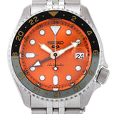 Seiko 5 Sports GMT Automatic Orange Dial Silver Steel Strap Watch For Men - SSK005K1 Buy Now By Seiko