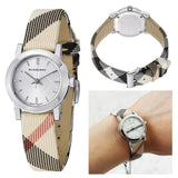 Burberry The City Nova Silver Dial Brown Leather Strap Watch for Women - BU9212 Buy Now By Burberry