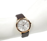 Calvin Klein Minimal White Dial Brown Leather Strap Watch for Women - K3M226G6 Buy Now By Calvin Klein